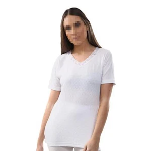 Ladies Thermal Vests Women Tog Pointelle Extra Warm Short Sleeve Thermal T Shirt - Picture 1 of 4