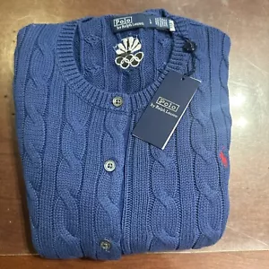 Polo Ralph Lauren maglione girocollo maglia cavo donna Lg logo olimpico prezzo al pubblico consigliato $ 198 - Foto 1 di 6
