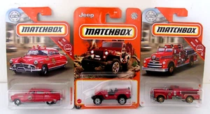 Matchbox Diecast Classic Fire Chief Engine Jeep '51 Hudson Hornet Seagrave Lot - Picture 1 of 3
