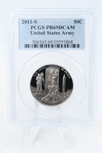 2011-S PCGS PR69DCAM United States Army Commemorative Half Dollar Proof 50C - Picture 1 of 2
