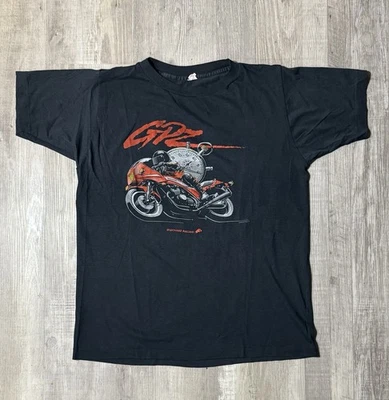 Camiseta de colección Kawasaki GPZ Bike True Vintage medidas en la foto rara Foto 1 de 4