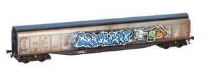 HEL5026 Heljan OO Gauge Cargowaggon IWB Van Deluxe Graffiti Weathered - Picture 1 of 1