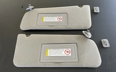 1991-1996 Chevy Caprice Buick Roadmaster TAN Sunvisors Sun Visor Shade OEM LH RH - Image 1 of 4