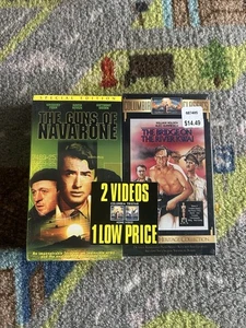 Guns Of Navarone & The River Kwai New Sealed Double Pack Vhs - Foto 1 di 6
