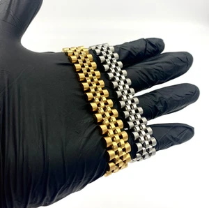 18k Gold Classic Presidential Anti-Tarnish Waterproof Stainless Bracelet - Bild 1 von 3