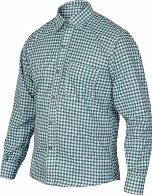 Camicie tradizionali da uomo Oktoberfest bavarese pantaloni di pelle camicia a quadri - Immagine 1 di 3