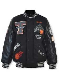 Top Gun Boys' Shark Varsity Jacket Color: black Size: 4 - Picture 1 of 1
