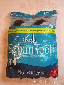 Kids No Nonsense Cotton No Show Socks, Size 10-3 , Multi-Pack 6-Pair, Ages 3-4yr - Picture 1 of 4