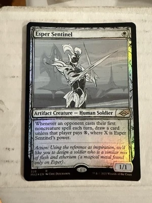 Magic the Gathering Esper Sentinel Modern Horizons 2, Foil Showcase - Image 1 of 2