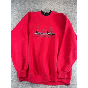 Sudadera De Colección Años 90 Wisconsin Peso Pesado Hombres XL Roja Wisconsin Cuello Redondo - Imagen 1 de 4