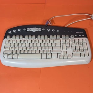 Vintage Microsoft Multimedia 1.0A Wired Keyboard PS2 PS/2 - Tested - Picture 1 of 6