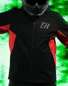 Raptor Motorbike Riding Men's Red/Black Softshell Hoodie with  Level 2 CE Armors - Bild 1 von 10