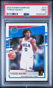 2020-21 Panini Donruss #211 Tyrese Maxey RC-Rookie 76ers classificato PSA 9 come nuovo - Foto 1 di 1