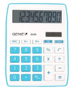 Genie 840B 10 Digit Desktop Calculator Blue - Imagen 1 de 1