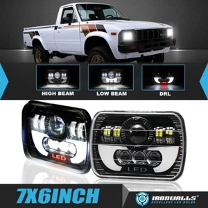DOT Pair 7x6" 5x7 inch LED Headlights DRL High Low Beam For Toyota Pickup Truck - Picture 1 of 12