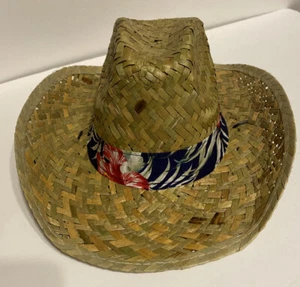 Cowboy Amscan Western Stroh Sombrero Hut Hawaii Motiv Band Sommer Strand Onesize - Bild 1 von 7
