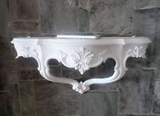 Console Muro/Spiegelkonsolen / Mensola Muro Barocco Antico Bianco B: 45cm cp68