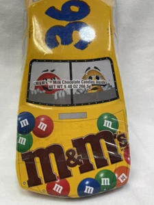M&M's Mars Collectible Storage Tin Nascar #36 Yellow & Red Racing Car VARIANT - Picture 1 of 9