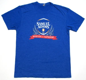 Samuel Adams Boston Taproom Tall Glass T-Shirt Men's Size L Blue - Foto 1 di 2