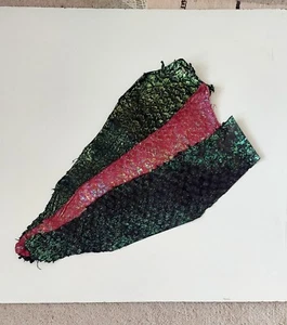 Genuine metallic Carp Fish Skin Leather Craft Supply - Picture 1 of 2