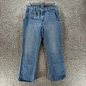 Levis Jeans Womens 28 Blue Denim Pants Orange Tab Zipper Pockets Straight Light - Picture 1 of 12