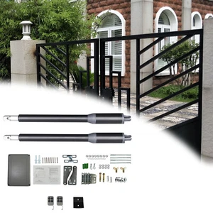 Electric Gate Opener Kits Automatic Dual Arm Swing Gate Opener Heavy Duty 650lbs - Picture 1 of 16