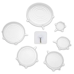 6pcs Reusable Silicone Stretch Lids for Food Storage - Reusable Lids for Bowl... - Picture 1 of 7