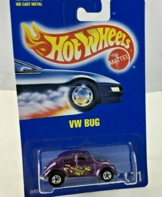 Hot Wheels VW Bug No. Gráficos interiores 171 rojo púrpura vintage 1991 nuevos Foto 1 de 4