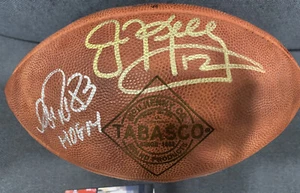 Buffalo Bills Auto Signed NFL Duke Football 3 HOFers Andre Reed Jim Kelly Levy - Picture 1 of 8