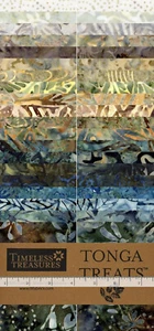 Stormy Sea Batik Treat Jelly Roll 2.5" wide strips cotton quilt fabric Timeless - Picture 1 of 16