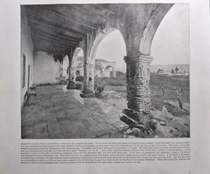 c1890 PRINT ~ MISSION OF SAN JUAN CALIFORNIA - Picture 1 of 1