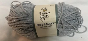 Yarn Bee Soft and Sleek Skein - Silver Sparkle - Picture 1 of 2