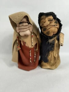 Vtg Crone Gypsy Romani Witch Figurine Doll Halloween Decor Pantyhose Potato Head - Picture 1 of 16