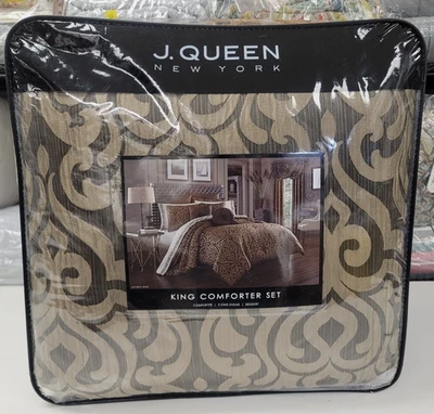 J Queen New York Astoria 4 peças Conjunto de edredom, King-Mink MSRP $700 - Imagem 1 de 4