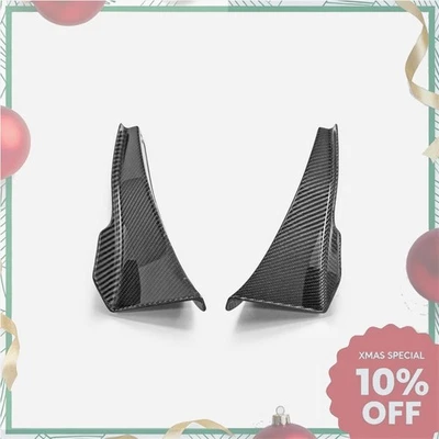 For Fiat 500 Abarth Series3 Front Bumper Canards 2Pcs addon kits Carbon Fiber Foto 1 de 4