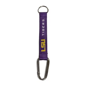 LSU Tigers Officially Licensed NCAA Carabiner Keychain Lanyard Key Ring New - Picture 1 of 4