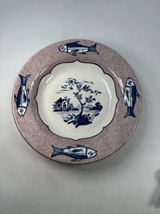 Homer Laughlin Williamsburg Shields Tavern Large Low Rimmed Soup Salad Bowl 9” - Picture 1 of 8