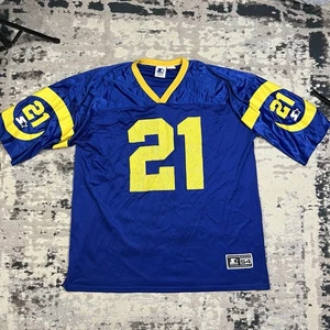 Maglia Vintage Lawrence Phillips Rams Starter 54 Blu Uomo Los Angels St Louis XXL - Foto 1 di 10