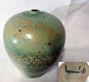 Très rare et ravissant vase en grès signé FRANÇOIS LANUSÉ 81 - Foto 1 di 11