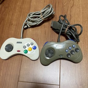 SEGA Saturn Pad Controller  set of 2 white gray japan