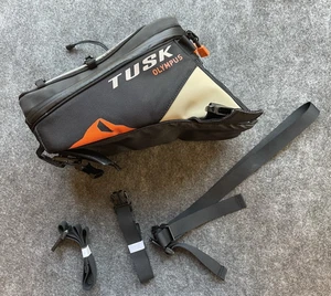Tusk Olympus Motorcycle Tank Bag Black/Tan ( Large ) - SEE NOTE - Picture 1 of 5