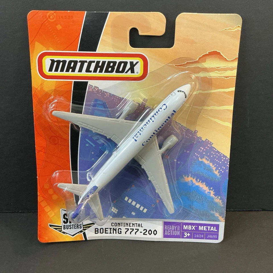 MATCHBOX 2007 SKY BUSTERS CONTINENTAL BOEING 777-200 14/24 J4695 MBX METAL - Image 1 of 2