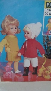 Vintage Patons  Doll Knitting Pattern - 10 - 20   Inch Doll - Picture 1 of 1