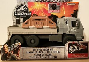 Jurassic World Matchbox Off-Road Rescue Rig (Dino Rescue Rig) Mattel HTF