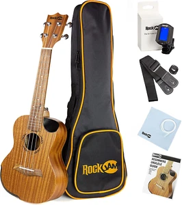 Premium Soprano Ukulele Kit with Tuner, Gig Bag, Strap, Picks & Spare Strings, 4 - Picture 1 of 6