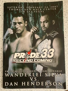 RARE UFC PRIDE.33 THE SECOND COMING Program Book 24.02.07 Silva/Henderson - Bild 1 von 12