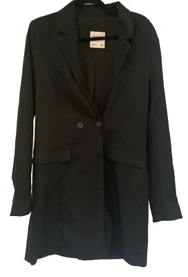 Abercrombie & Fitch Blazer Jacket Dress Size MT Black Double Buttons - Image 1 of 4