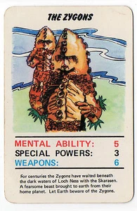 Original 1978 Dr Doctor Who Top Trumps type card Jotastar The Zygons - Picture 1 of 2