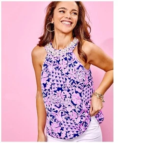 Lilly Pulitzer Shawn Top Love You Bunches $148 Size Medium - Picture 1 of 4