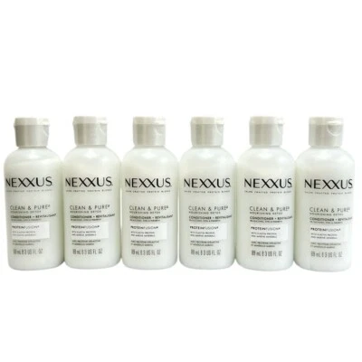 6 Nexxus Clean & Pure 3 fl. oz. Acondicionadores de desintoxicación de minerales marinos tamaño viaje Foto 1 de 4
